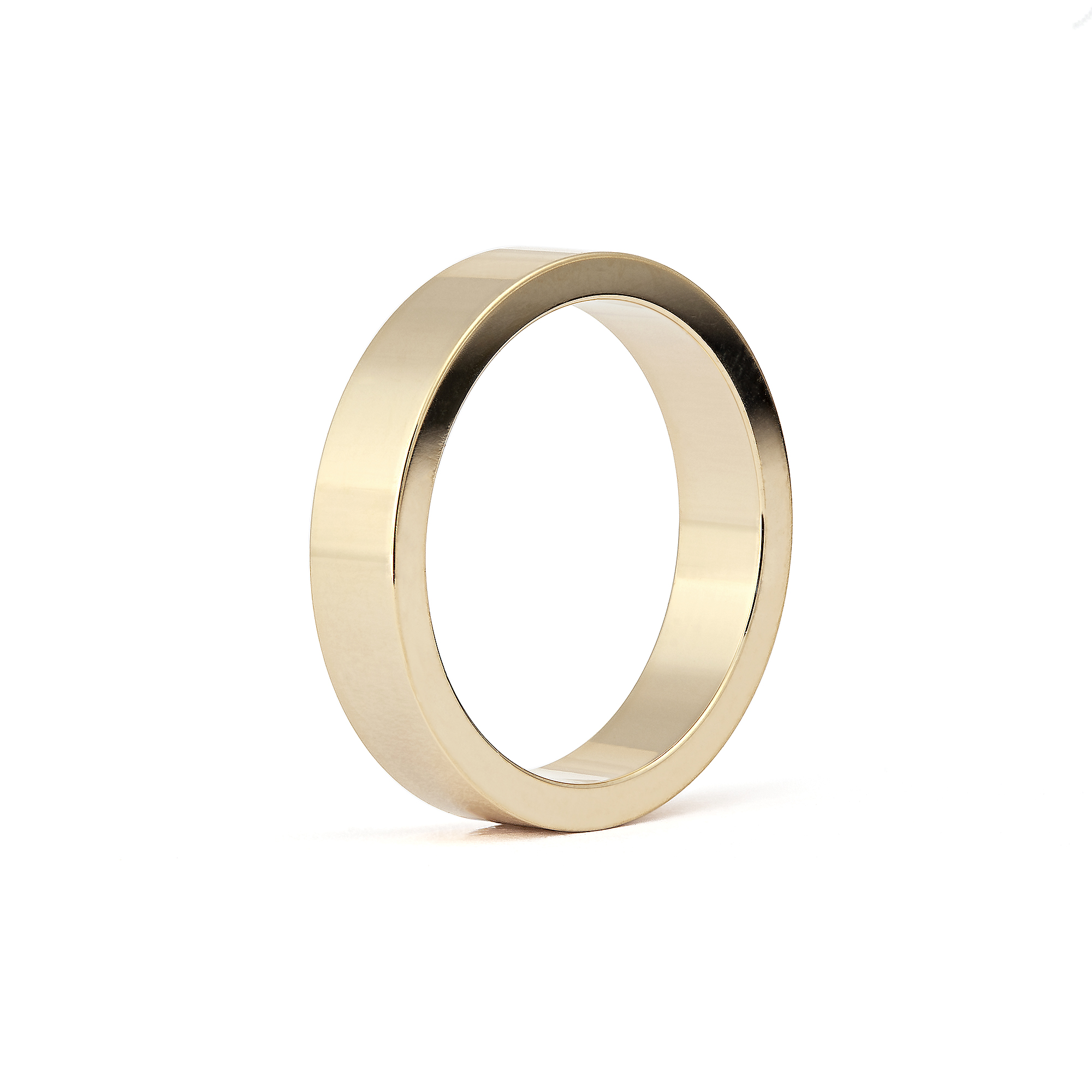 6mm Plain Platinum Flat Court Bevelled Wedding Ring • Platinum Ring Company